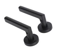 Fdit Leva per Porta di Passaggio Nera, Aspetto Minimalista, Maniglia di Bloccaggio Resistente per Servizi Igienici di Home Office, Nucleo in Rame Puro