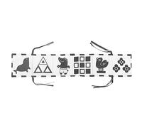 Fdit Libro in Stoffa per Neonati, Lavabile e Facile da Trasportare, Libro in Stoffa con Bordo Letto Bianco e su Entrambi i Lati per la Prima Educazione, Fibra di Poliestere (#15)