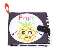 Fdit Libro Morbido Educativo per Neonati con Cartoncino, Libro di Stoffa con Motivo in Bianco e , Giocattolo per lo Sviluppo del Nervoso Visivo dei Bambini di età Superiore a 0 Anni, 1 Confezione