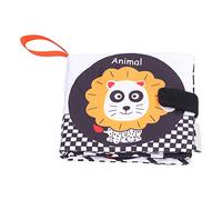 Fdit Libro Morbido Educativo per Neonati con Cartoncino, Libro di Stoffa con Motivo in Bianco e , Giocattolo per lo Sviluppo del Nervoso Visivo dei Bambini di età Superiore a 0 Anni, 1 Confezione