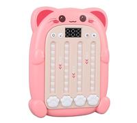 Fdit Livello di difficoltà Regolabile, Macchina da Gioco Ritmica, Giocattolo Educativo per, Puzzle Manuale, Gioco con Pulsanti, a Spinta Veloce per il Pensiero Critico (PINK)