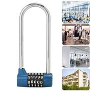 Fdit Lucchetto a Codice di Sicurezza con Lucchetto a Combinazione in Lega di Zinco per la Sicurezza della Porta Dell'armadio per la Scuola Dell'ufficio Domestico (BLUE)