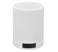 Fdit Luce Notturna a Impulsi Altoparlante Lampada da Comodino Regolabile Colorata Portatile Sveglia Lampada da Tavolo Musicale Wireless 1 Confezione