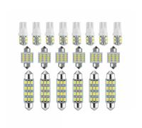 Fdit Luci a LED per Interni Auto, Kit Combinato Lampadine Luminose da 12 V, Illuminazione Automatica per Patente del Bagagliaio della Portiera della Cupola del Cruscotto (20PCS)