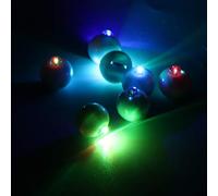 Fdit Luci a Palloncino LED Rotonde da 100 Pezzi, Lampade a Sfera Luminose per Natale, Matrimonio, Decorazione di Compleanno, Plastica Colorata e Resistente, 0,6 Pollici (luce colorata)