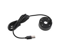 Fdit Luci LED Colorate Mist Maker Eco Friendly Fontana Ad Ultrasuoni Atomizzatore USB 5V per Festival di Halloween (Black)