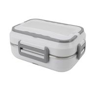 Fdit Lunch Box Elettrico, 40W 1.5L Acciaio Inossidabile 304 Scaldavivande Portatile a Riscaldamento Rapido con Forchetta Cucchiaio, per Operai Edili di Camion di Auto da (Spina europea 220V)