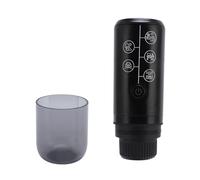 Fdit Macchina da caffè Elettrica Portatile, Pressione 17 Bar, Macchina da caffè da Viaggio per Capsule Macinate, 2600 MAh, ABS SUS (BLACK)