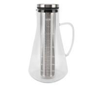Fdit Macchina per caffè Freddo Manico Ergonomico Design Facile da Versare Adatto per L'home Office - Vetro da 1600 Ml e Acciaio Inossidabile