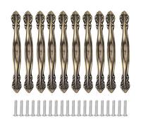 Fdit Maniglie per porte 10 set Maniglie in bronzo stile vintage Maniglie per armadietti Maniglie per porte da fienile in rame antico per comò Cassetto Armadio Home Office