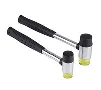 Fdit Martello in Gomma, Doppio Viso in Plastica Utensile a Mano Leggera Martello Azzurro per Gioielli Che Producono un Gruppo di Mobili e (Set a due pezzi da 25 mm+30 mm)