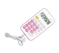 Fdit Mini Calcolatrice Tascabile Piccola Portatile con Corda Alla Moda per Studenti, Forniture per Ufficio, Informatica di Base per la Scuola (PINK)