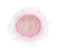 Fdit Mini Cappello da Bambola da Collezione Cappello a Cilindro in Miniatura Accessori per Casa delle Bambole Mini Paglia Rosa Alla Moda con Fiocco per Vestirsi