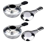 Fdit Mini Fornello, Telaio Regolabile con Maniglia Resistente Al Calore (SILVER)