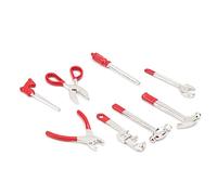 Fdit Mini Kit di Strumenti di Simulazione 1:12, Accessori per Casa delle Bambole in Lega di Zinco per Bambini, Decorazione Fai-da-te (Set di attrezzi da 8 pezzi)