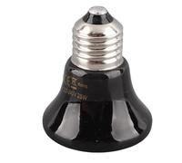 Fdit Mini Lampada Riscaldante per Anfibi in Ceramica a Calore a Infrarossi Lampada Riscaldante per Rettili in Ceramica Lampadina per Lucertole Rettili Forniture per Rettili 220V-240V (25W Nero)