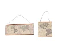 Fdit Mini Mappa del Mondo in Carta per Bambole Mappa del Mondo in Miniatura per Casa delle Bambole per Bambini Che Imparano la Geografia Mini Grafico a Muro per Casa delle Materiale: Carta