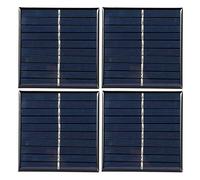 Fdit Mini Modulo Pannello Solare da 4 Pezzi da 0,8 W per Progetti Fai da Te e Ricarica di Piccole Batterie, Silicio Policristallino, 5 V, Dimensioni Compatte