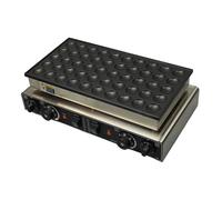 Fdit Mini Pancake Baker Commerciale 50 Pezzi Macchina per Pancake Olandesi Antiaderente 1700W con 2 Termostati e Timer Controllo Separato per Ristorante e Casa (Spina europea 220 V)