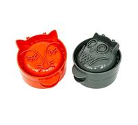 Fdit Mini Pressa per Torte Manuale, Mini Pressa per Torte Carina, Adorabile e con Design di Sigillatura e Taglio per Empanadas di Panzerotti di Pasticceria da Forno (Set 2 pezzi Gufo Volpe)