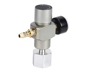 Fdit Mini Regolatore Pressione CO2 2 in 1 con Manometro e Adattatore 3/8" TR21.4 in Rame per Gassosa Acquario Birra