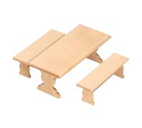 Fdit Mini Set da Tavolo per Divano per Casa delle Bambole Mini Modello di Mobili in Legno di Betulla Non Tossica Delicata per la Decorazione della Casa delle Bambole e Oggetti di Scena per la