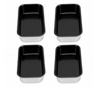 Fdit Mini Teglia per Pane, 4 Pezzi, Mini Teglia in Alluminio Antiaderente, Ad Alta conduttività, Resistente Al Calore, per Uso Alimentare, per Torta di Pane Alla Banana, tiramisù,