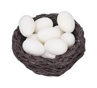 Fdit Mini Uova e Nido Artificiali, Casa delle Bambole in Resina Realistica, Nido con Uova, Box/Cover delle Bambole in Scala 1:12 per la Tradizione (#1)