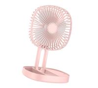 Fdit Mini Ventilatore da Tavolo per Montaggio a Parete Ventilatore Pieghevole Ricaricabile per la Circolazione Dell'aria per Uso Ufficio Portatile da Scrivania (PINK)