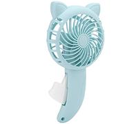 Fdit Mini Ventilatore Portatile Efficiente per il Raffreddamento Estivo, Adatto per Agenzie di Viaggio All'aperto - Ventilatore Tascabile Piccolo (Modello pressato a mano-Maca verde)