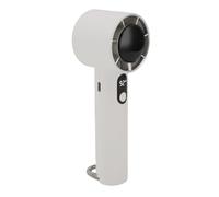 Fdit Mini Ventilatore Portatile Portatile, Ventilatore Silenzioso con Display Digitale Regolabile a 5 velocità per Campeggio All'aperto, Viaggiatori e Impiegati (WHITE)