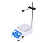 Fdit Miscelatore Agitatore Magnetico, Piastra Riscaldante Agitatore Magnetico da 2000 Ml con velocità Regolabile da 300 a 2600 PRM e Controllo Costante della Temperatura (Spina europea 100-240V)