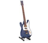 Fdit Modello di Chitarra in Miniatura con Supporto per il Display, Ornamenti di Decorazioni per il Display in Legno, Superficie Lucida per la Scrivania e le Decorazioni da Tavolo da