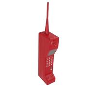 Fdit Modello di Telefono Cellulare retrò in Ferro, Supporto per Telefono Vintage in Mattoni per Feste a Tema Anni '80 e '90, Leggero per Fotografie e Regali (rosso)