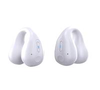 Fdit Morsetto/supporto su Auricolari Wireless Display a LED Custodia di Ricarica Cuffie Aperte a Conduzione Ossea con Chiamata Chiara per Stile di Vita Attivo (WHITE)