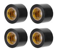 Fdit Nastro Sigillante Isolante Elettrico, Nastro Isolante Impermeabile in PVC da 4,4 Cm per Riparazioni Elettriche, Avvolgimenti di Motori, Condensatori di Trasformatori, 4 Pezzi (BLACK)