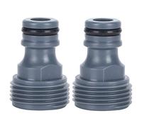 Fdit Nipplo con Connettore Rapido 2 Pezzi, Adattatore per Tubo Flessibile Filettato con Vite Ispessita per Irrigazione Giardino e di Irrigazione