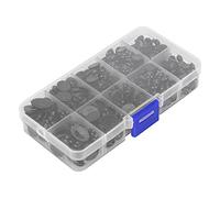 Fdit Occhi e Nasi di Bambola in Plastica da 580 Pezzi per Artigianato Fai-da-te, Dimensioni Assortite Occhi Neri e Nasi Ovali per Animali di Peluche Orsacchiotti (580 pezzi per scatola ())