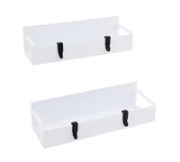 Fdit Organizer Magnetico per Spezie Potente Supporto Magnetico Soluzione Salvaspazio per Riporre il Frigorifero di una Piccola con 4 Ganci per Appartamento, Condominio Acciaio Al Carbonio, 2 Pezzi