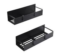 Fdit Organizer Magnetico per Spezie Potente Supporto Magnetico Soluzione Salvaspazio per Riporre il Frigorifero di una Piccola con 4 Ganci per Appartamento, Condominio Acciaio Al Carbonio, 2 Pezzi