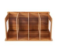 Fdit Organizer per scaffali per libri Libreria per libri in legno Libreria per studenti Libri per adulti Libri per adulti Supporto per DVD(Cherry Wood)