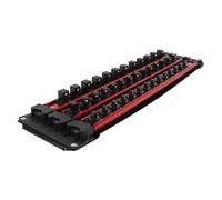 Fdit Organizer Versatile per Prese, Vassoio Portaoggetti in Alluminio Durevole per Prese 1/2 3/8 1/4, può Contenere 40 Strumenti per Tuttofare