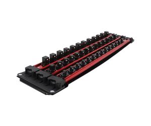 Fdit Organizer Versatile per Prese, Vassoio Portaoggetti in Alluminio Durevole per Prese 1/2 3/8 1/4, può Contenere 40 Strumenti per Tuttofare