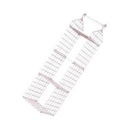 Fdit Organizzatore per Armadio Pensile, Ripiano Rosa a 3 Livelli con Cestino a Griglia, per Camera da Letto, Dormitorio, Appartamento, Accessori per Vestiti