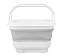 Fdit Organizzatore Pieghevole per Giocattoli da Bagno Simpatico Contenitore per Giocattoli Ad Alta capacità per Doccia da Bagno per Bambini Materiale PP TPU (Bianco+Grigio)