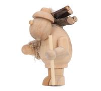 Fdit Ornamento per Casa delle Bambole in Miniatura Figura del Boscaiolo Scena da Giardino All'aperto Decorazione Rilassante in Legno di Betulla