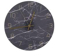 Fdit Orologio da Parete Silenzioso Design Scandinavo con Stampa Marmo - Decorazione Moderna per Soggiorno, Camera, Cucina