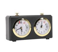 Fdit Orologio da Scacchi Analogico, Timer Meccanico Senza Batteria per Scacchi e Scacchi Cinesi, Design a Carica con Struttura in Ferro e ABS, Orologio da Gioco Portatile per Giocatori (BLACK)