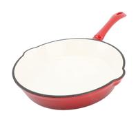 Fdit Padella in Ghisa Smaltata, Padella Non Stick Anche Trasferimento di Calore, Persino Riscaldamento per Uso Interno e Esterno, Compatibile con Tutti i Corsi di Coda (25CM)