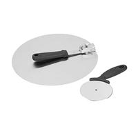 Fdit Paletta per Pizza in Acciaio Inox con Manico Pieghevole e Impugnatura Ergonomica per Affettare e Servire Alimenti (12 pollici)